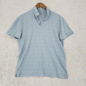 John Varvatos Light Blue Short Sleeve Polo Shirt - Size L  19PT